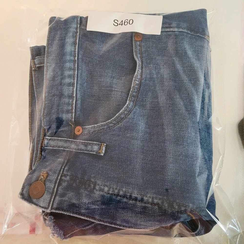 Madewell Denim Shorts Womens 31 Blue High Rise Cutoff‎ Raw Hem Medium Wash